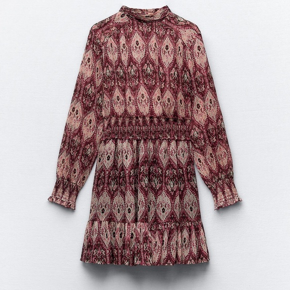 Metallic thread printed mini dress from Zara ( M) - Picture 1 of 1